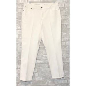 Talbots Curvy Ankle Jeans White Size 16